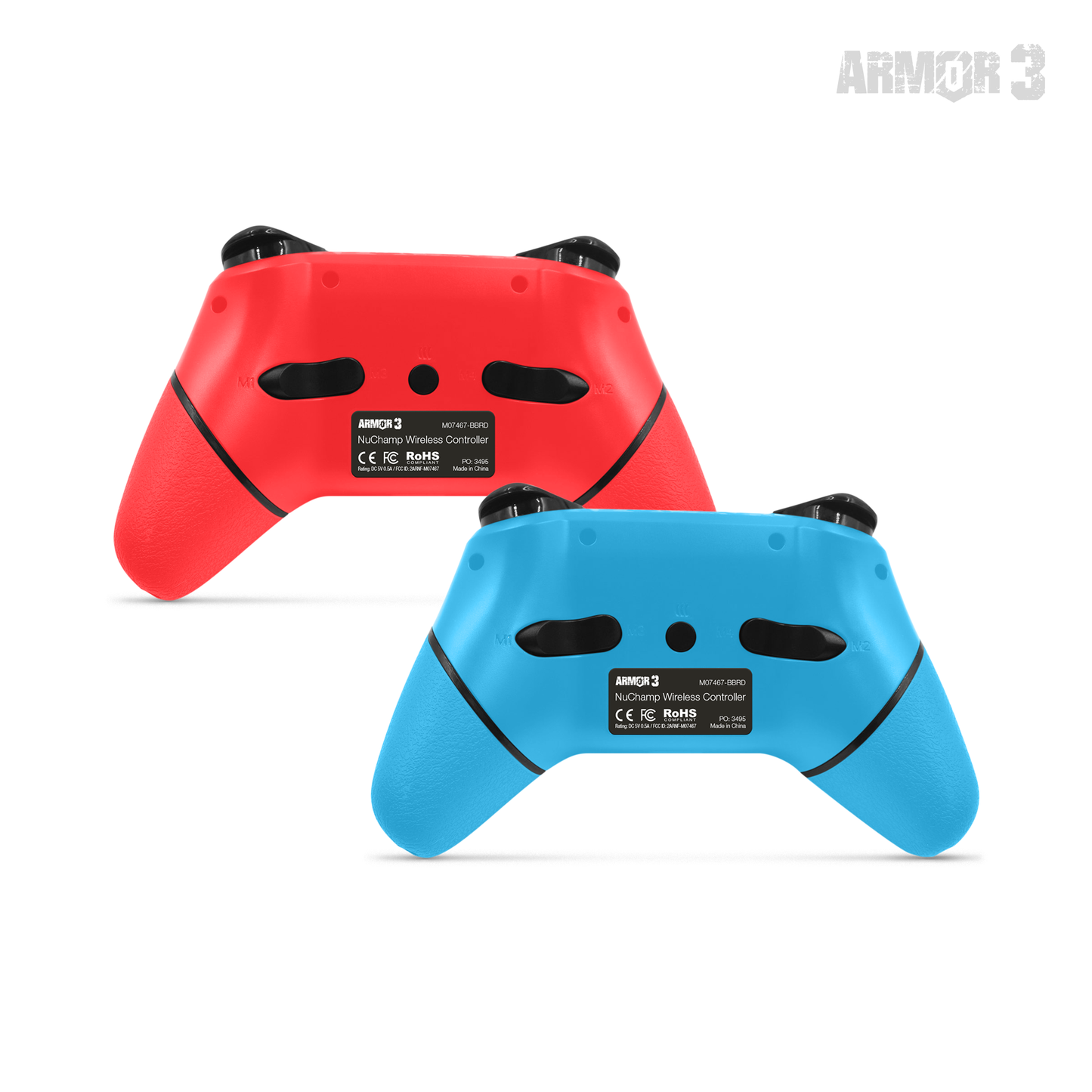 Hyperkin - NuChamp Armor 3 Nintendo Switch Controllers 2-in-1 - (Blue and Red)