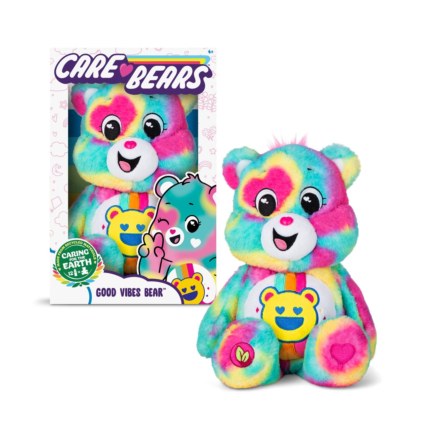 Care Bears 35cm Medium Plush - Good Vibes Bear (Eco Friendly)