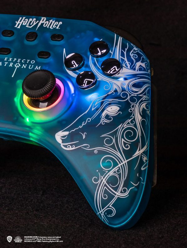 Freaks And Geeks Harry Potter RGB Wireless Controller for Switch - Translucid Patronus Design