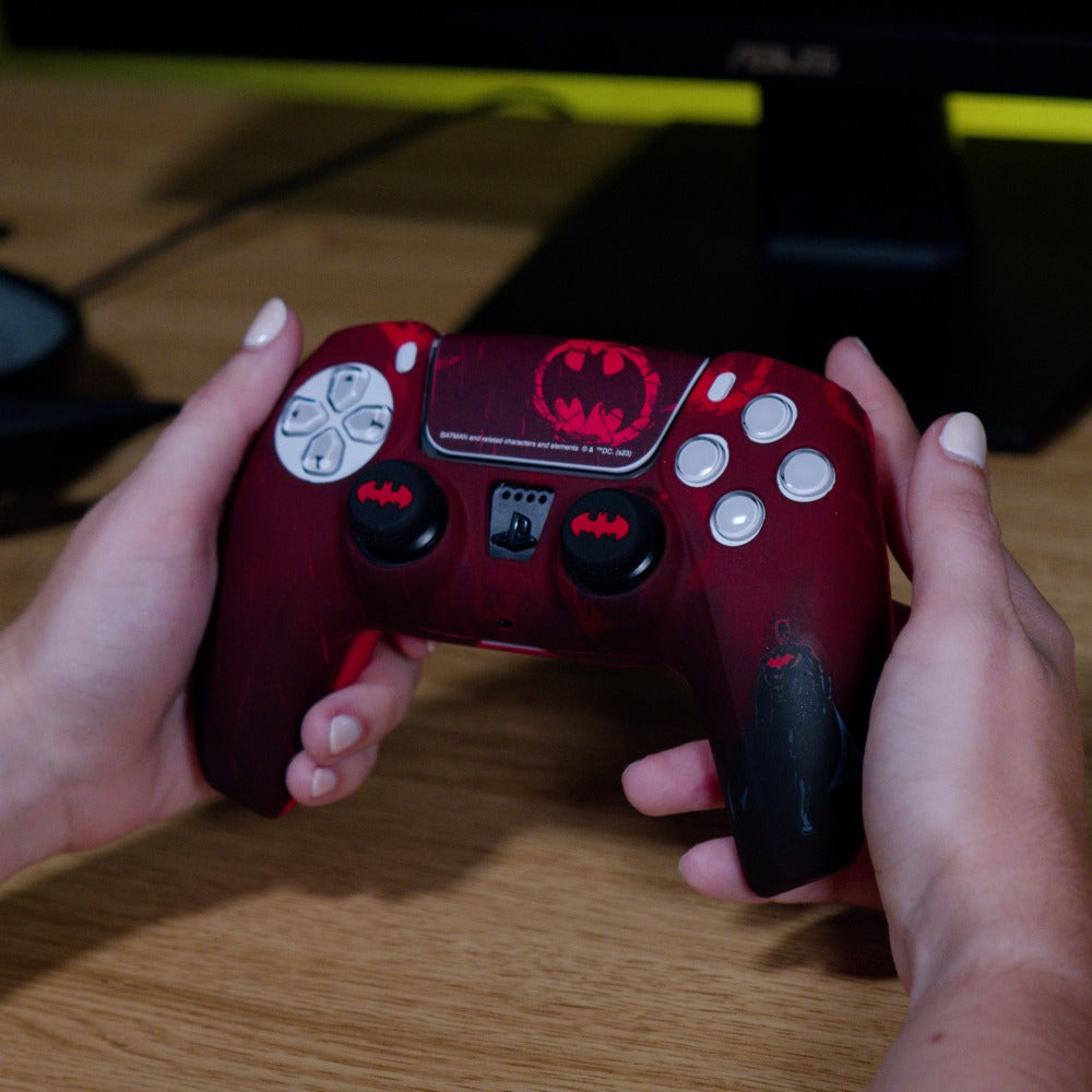 Batman PS5 Dualsense Controller Accessories Pack (Skin/Thumb Grips)