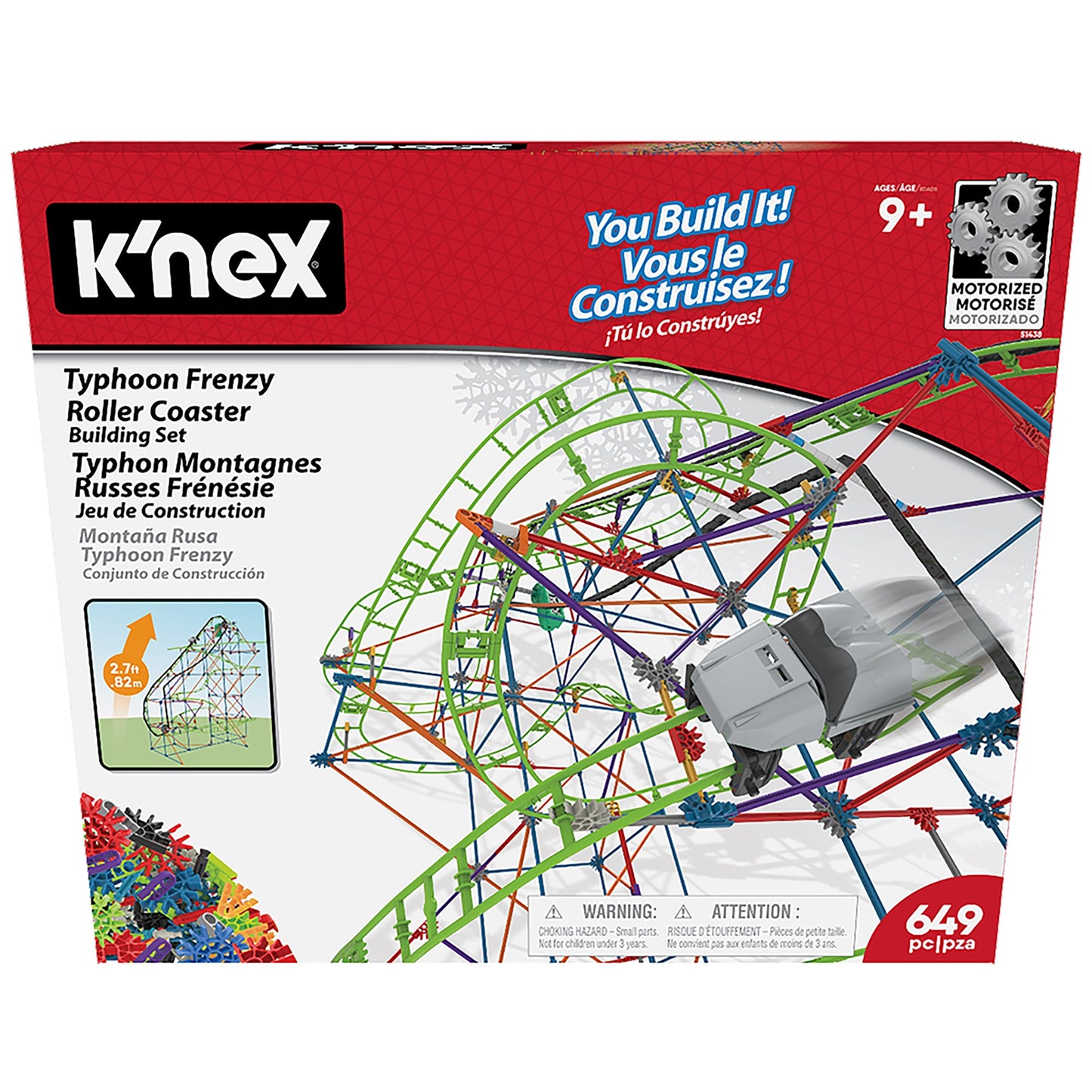 K'NEX Motorised Typhoon Frenzy Coaster 2 in 1 Building Set