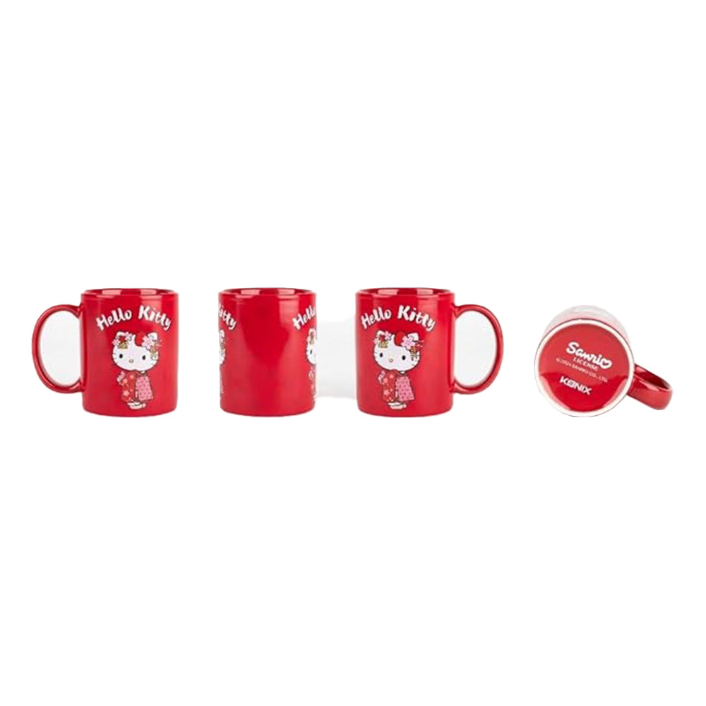 Hello Kitty 'Red Kimono' Heat Change 330ml Mug