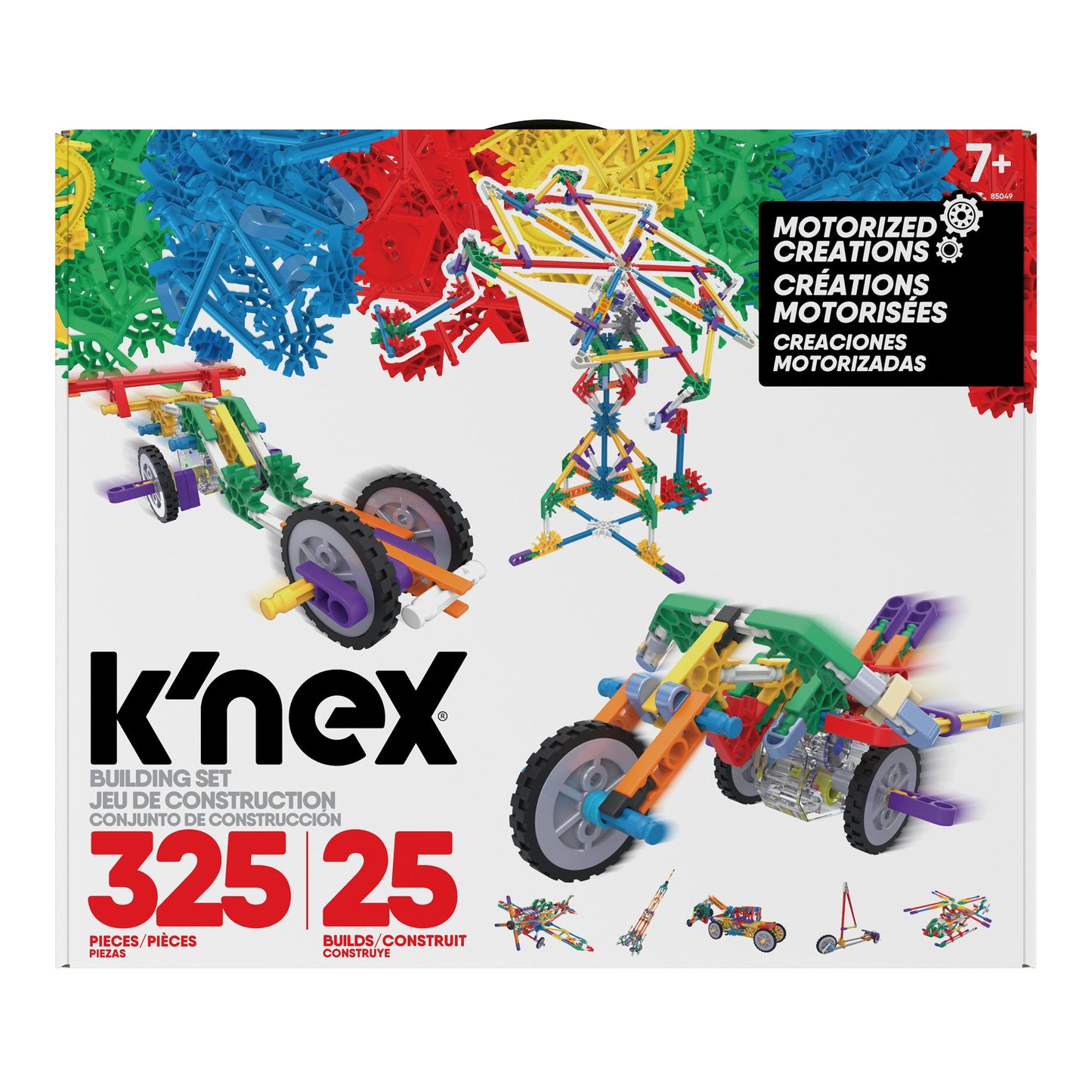KNEX MOTORIZED CREATIONS 325 PCS