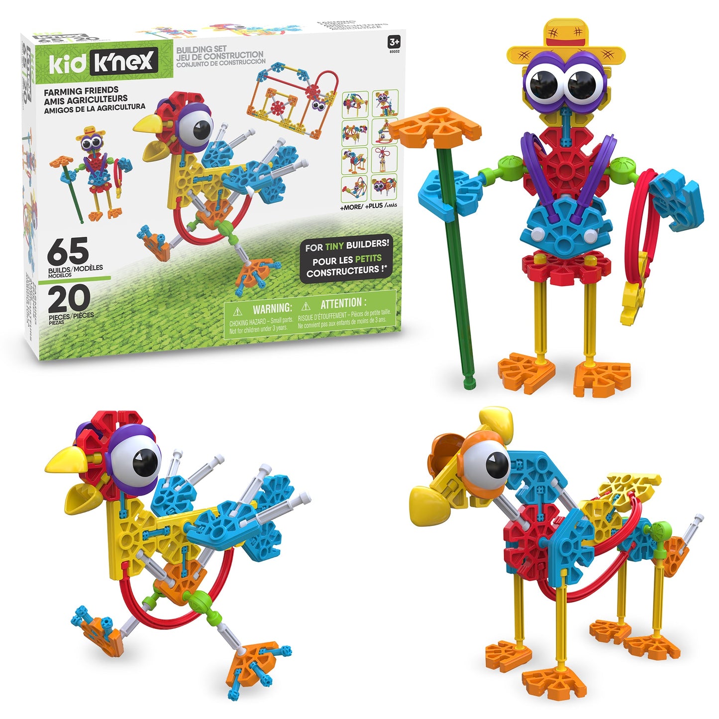 Kid K'NEX Farmin' Friends Building Set 20 Model Incl.