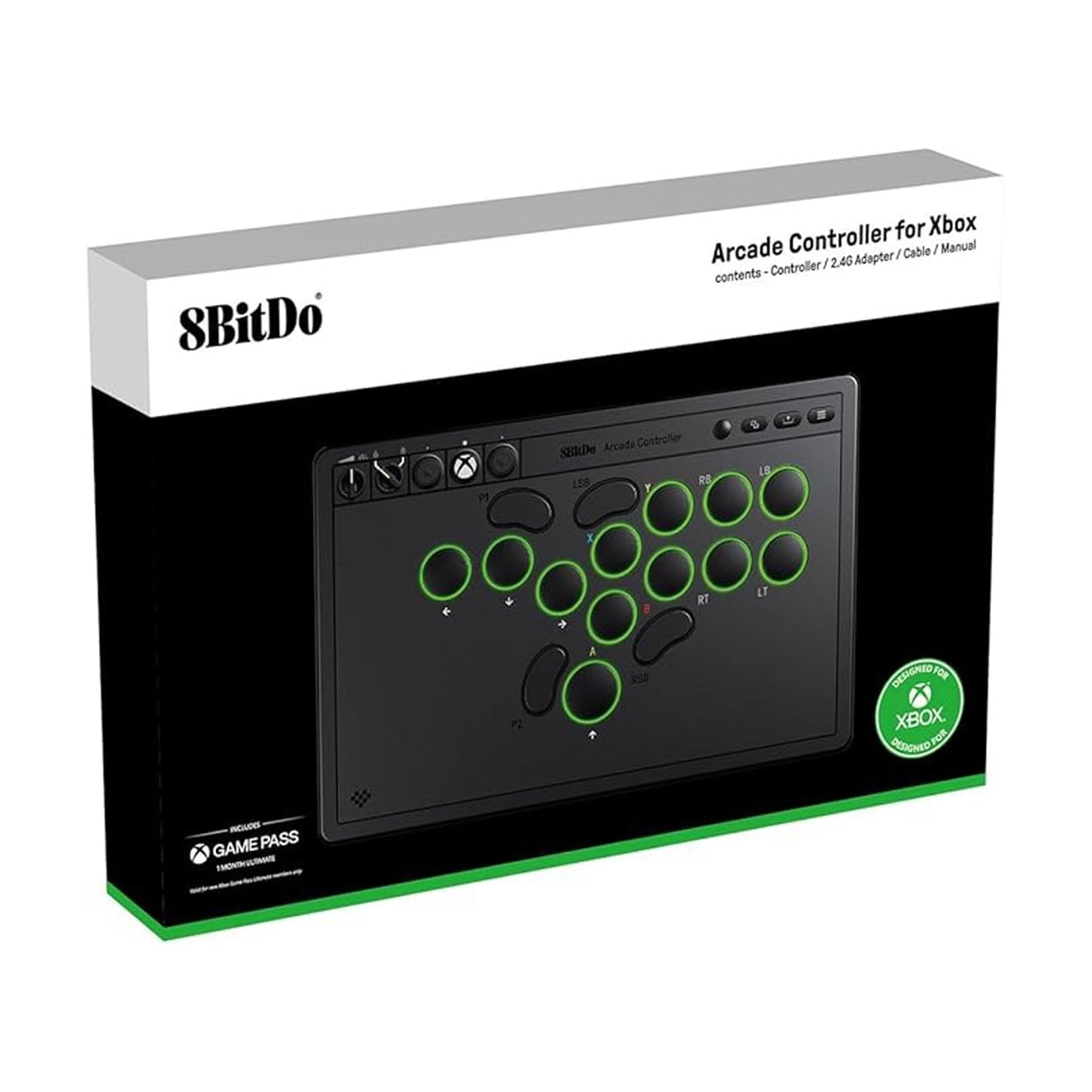 8BitDo All-Button Arcade Controller for Xbox Series X|S, Xbox One and PC with 2.4G Wireless