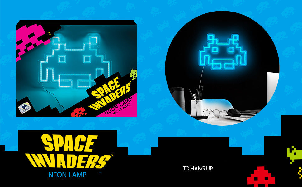 Space Invaders Logo Neon Lamp