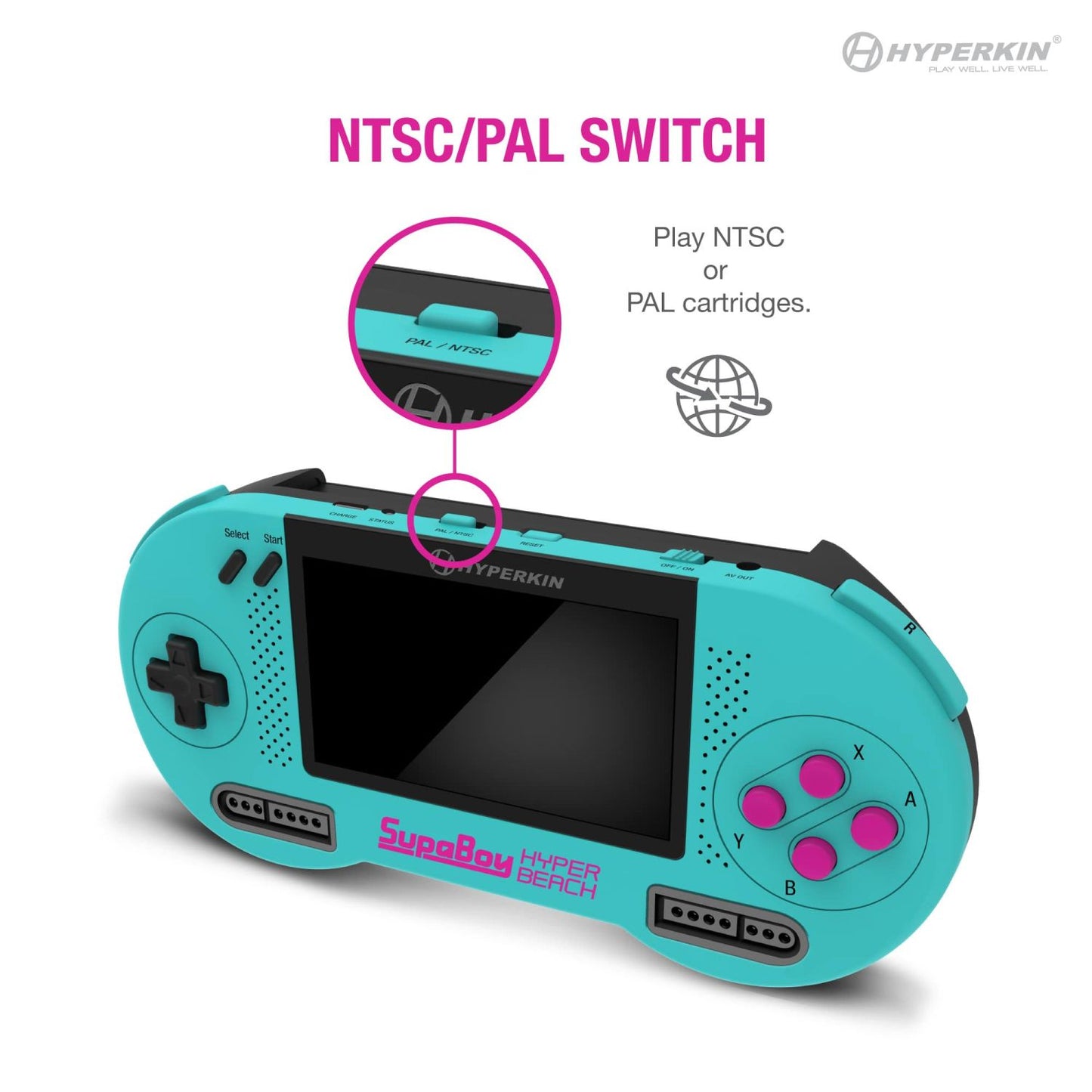 Hyperkin SupaBoy Portable Pocket Console for Super NES/Super Famicom Hyper Beach