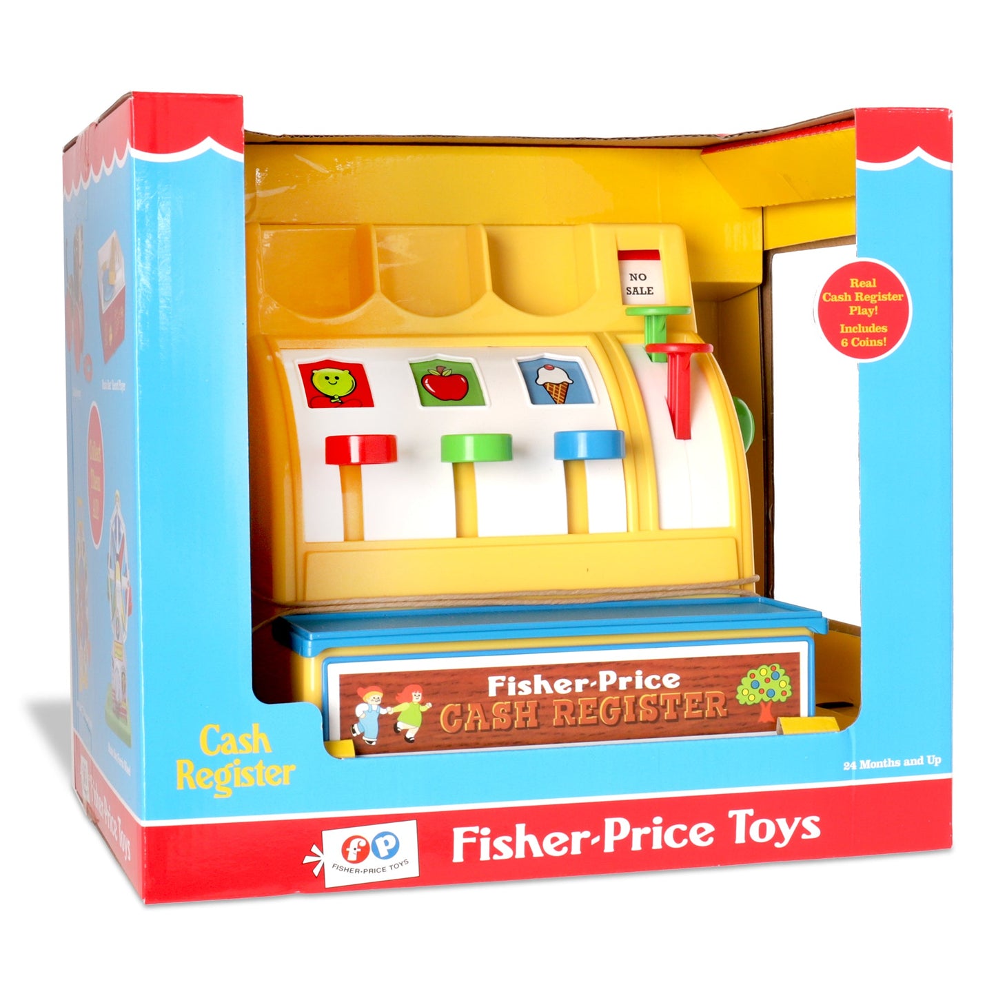 Fisher Price Classic Cash Register Toys & 6 Coins Included