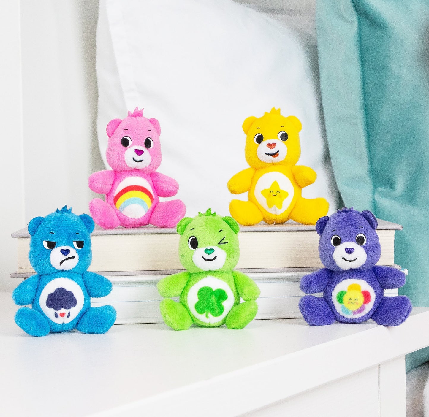 Care Bears Micro Plush 5 Pack (Cheer Bear, Laugh-A-Lot Bear, Good Luck Bear, Grumpy Bear & Harmony Bear)