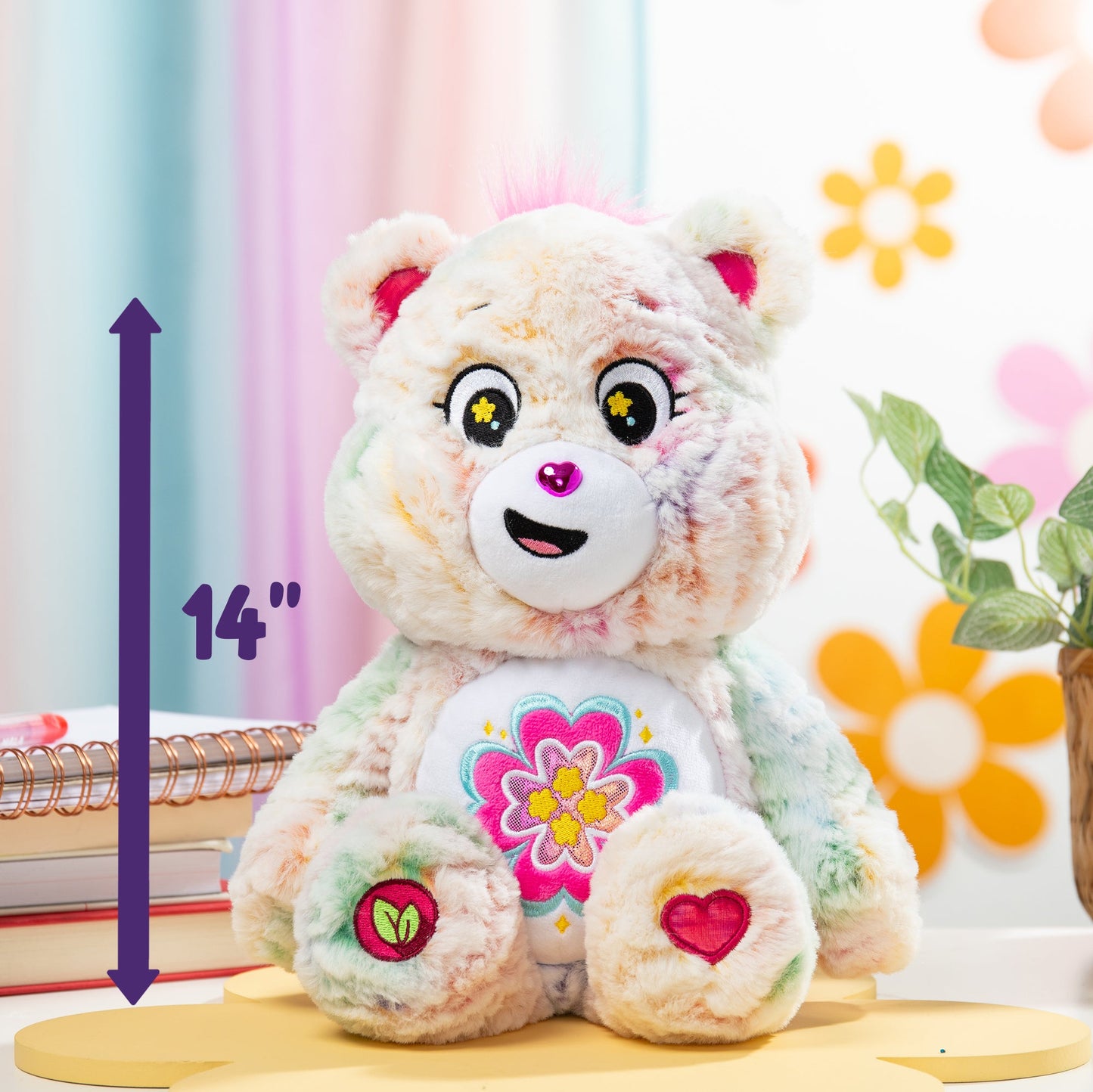 Care Bears  Medium Plush (Eco Friendly) - Blossom Heart Bear