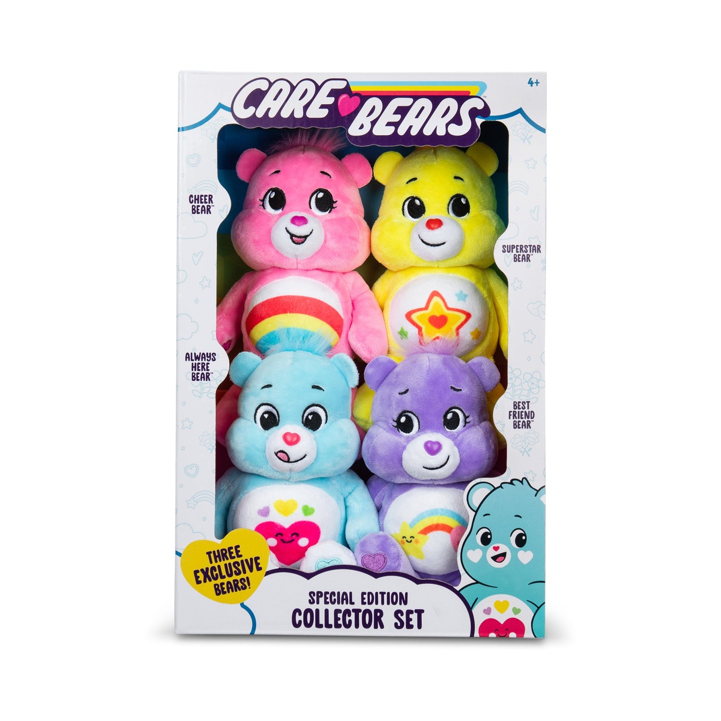 Care Bears 20cm Plush Treasure Box 4-Pack (Cheer Bear / Superstar Bear /Best Friend Bear / Always Here Bear)