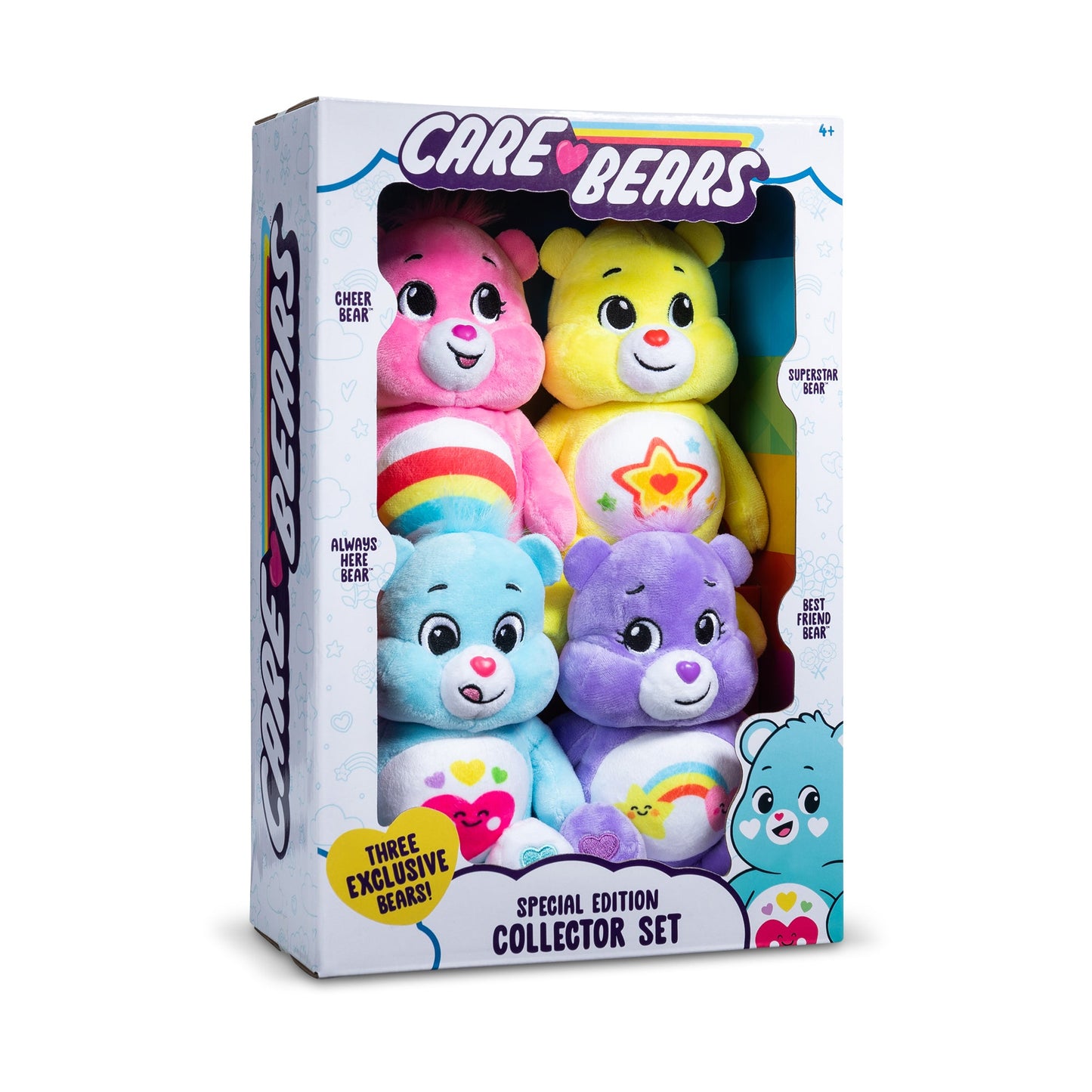 Care Bears 20cm Plush Treasure Box 4-Pack (Cheer Bear / Superstar Bear /Best Friend Bear / Always Here Bear)