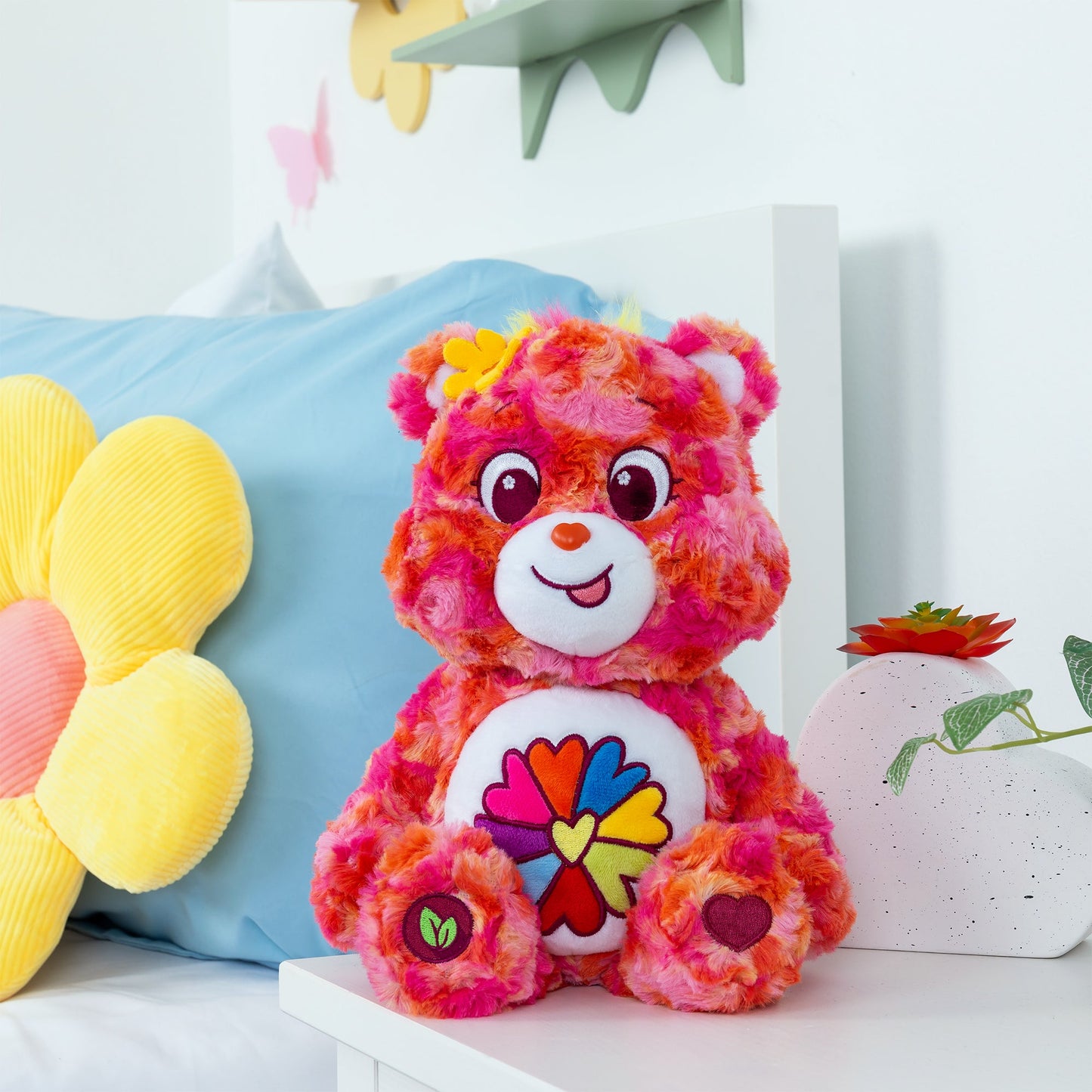 Care Bears 35cm Medium Plush - Flower Power Bear (Eco Friendly)