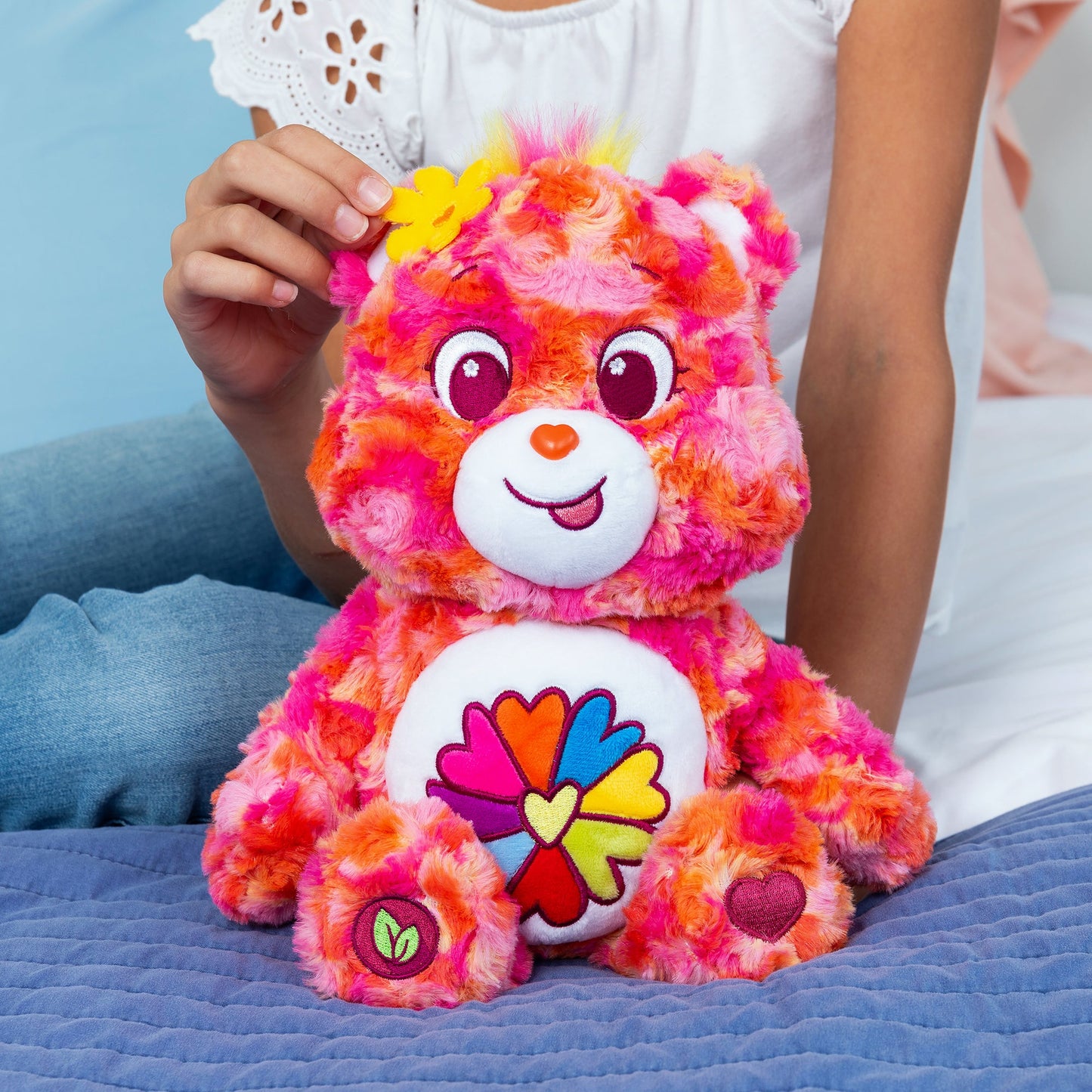 Care Bears 35cm Medium Plush - Flower Power Bear (Eco Friendly)