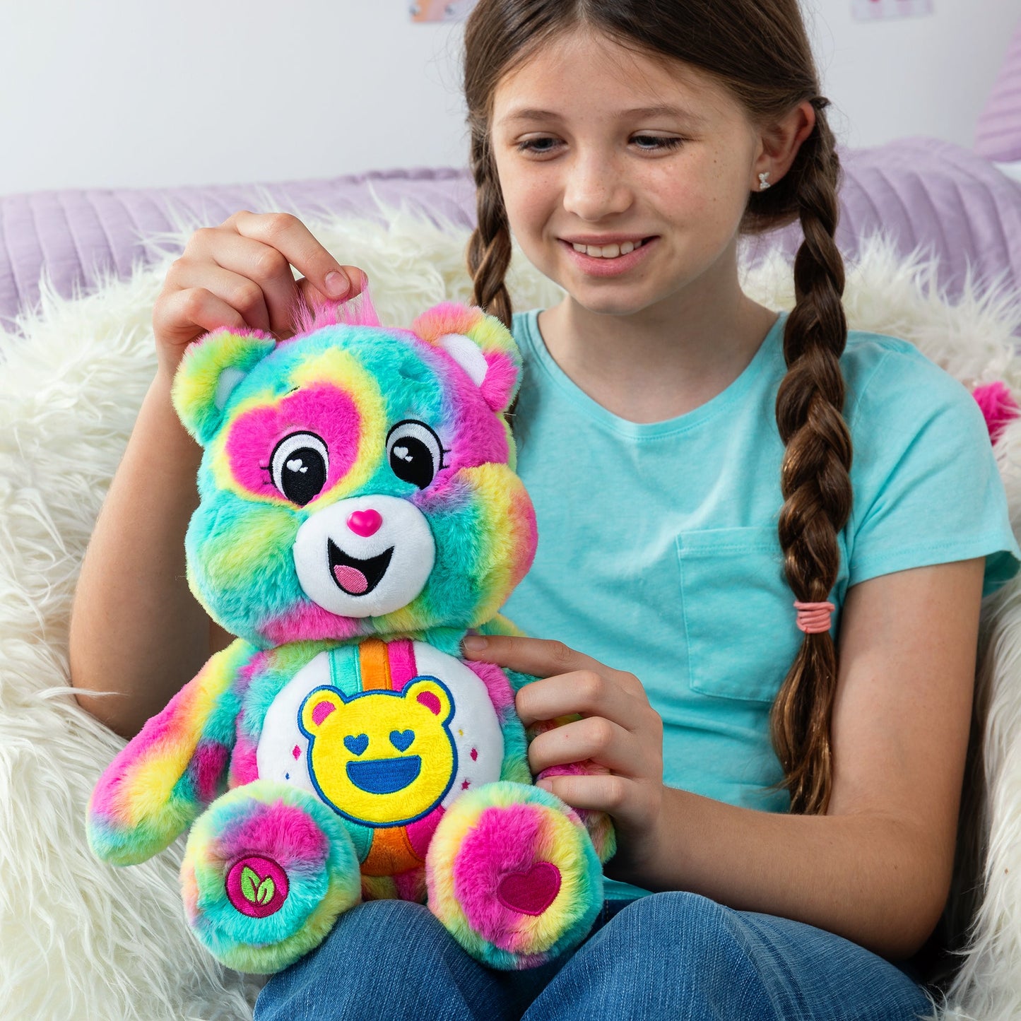 Care Bears 35cm Medium Plush - Good Vibes Bear  (Eco Friendly)