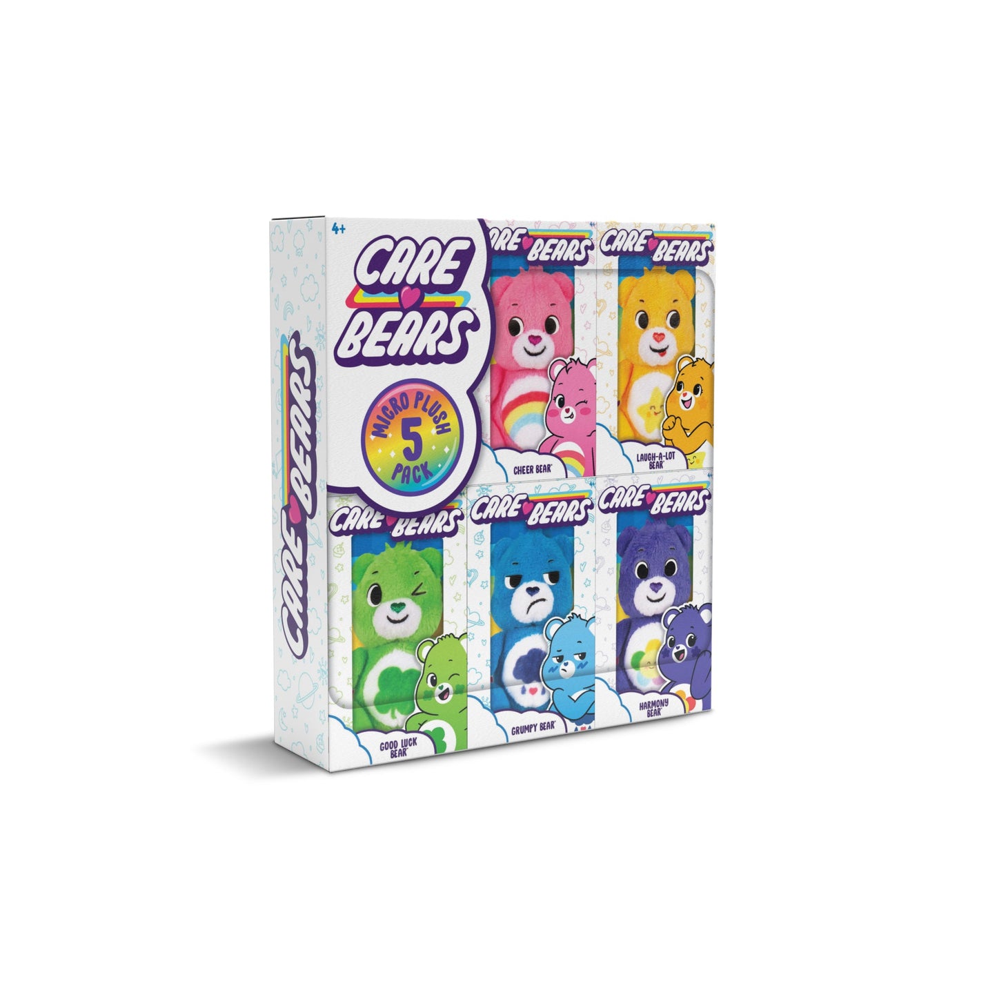Care Bears Micro Plush 5 Pack (Cheer Bear, Laugh-A-Lot Bear, Good Luck Bear, Grumpy Bear & Harmony Bear)