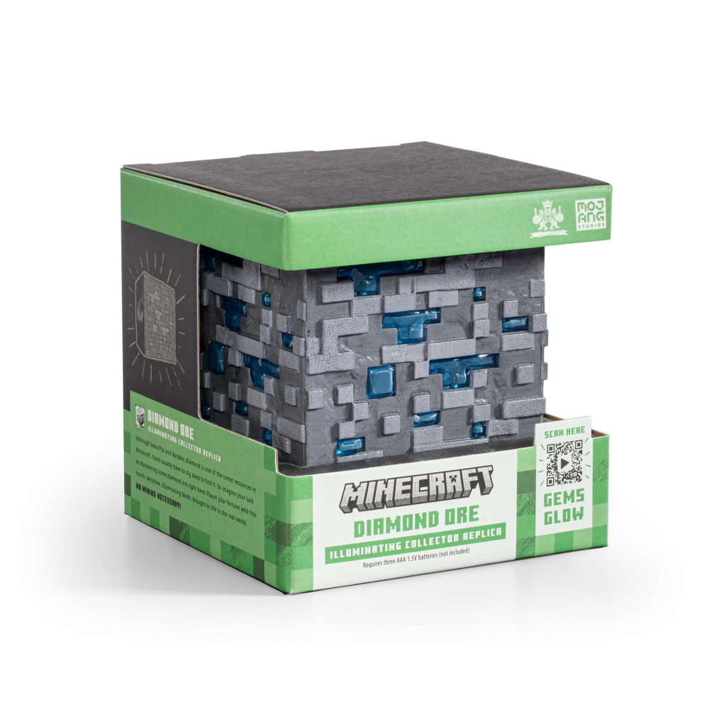 Minecraft Diamond Ore Touch Light | LED Illuminating Block Replica