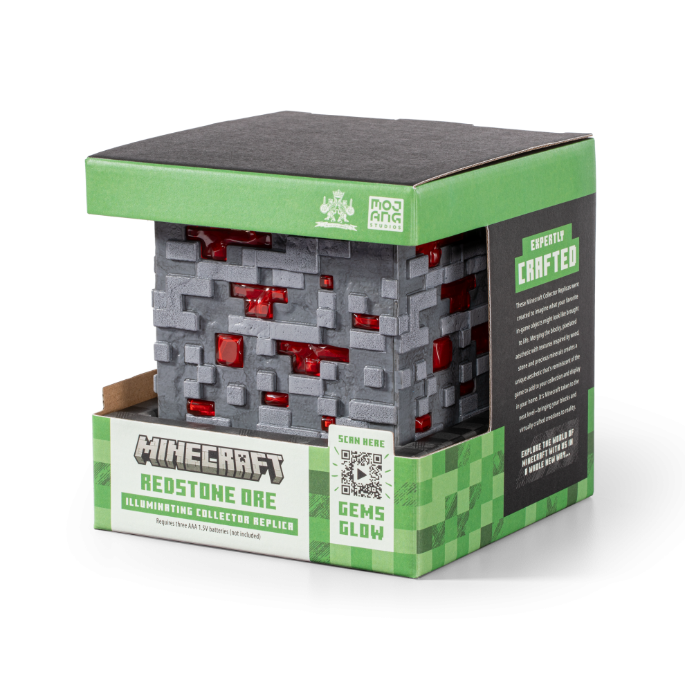 Minecraft Redstone Ore Touch Light | LED Illuminating Block Replica