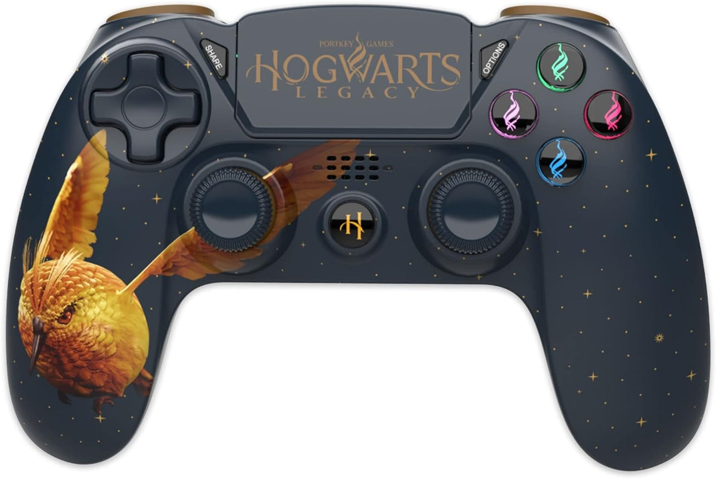 Freaks And Geeks Hogwarts Legacy Golden Snidget Wireless PS4 Light-Up controller