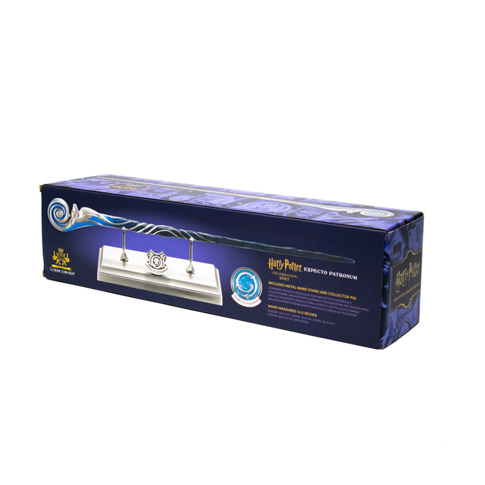 Harry Potter Expecto Patronus Celebration Wand 2025 – Limited Edition Collectible with Display Stand and Pin