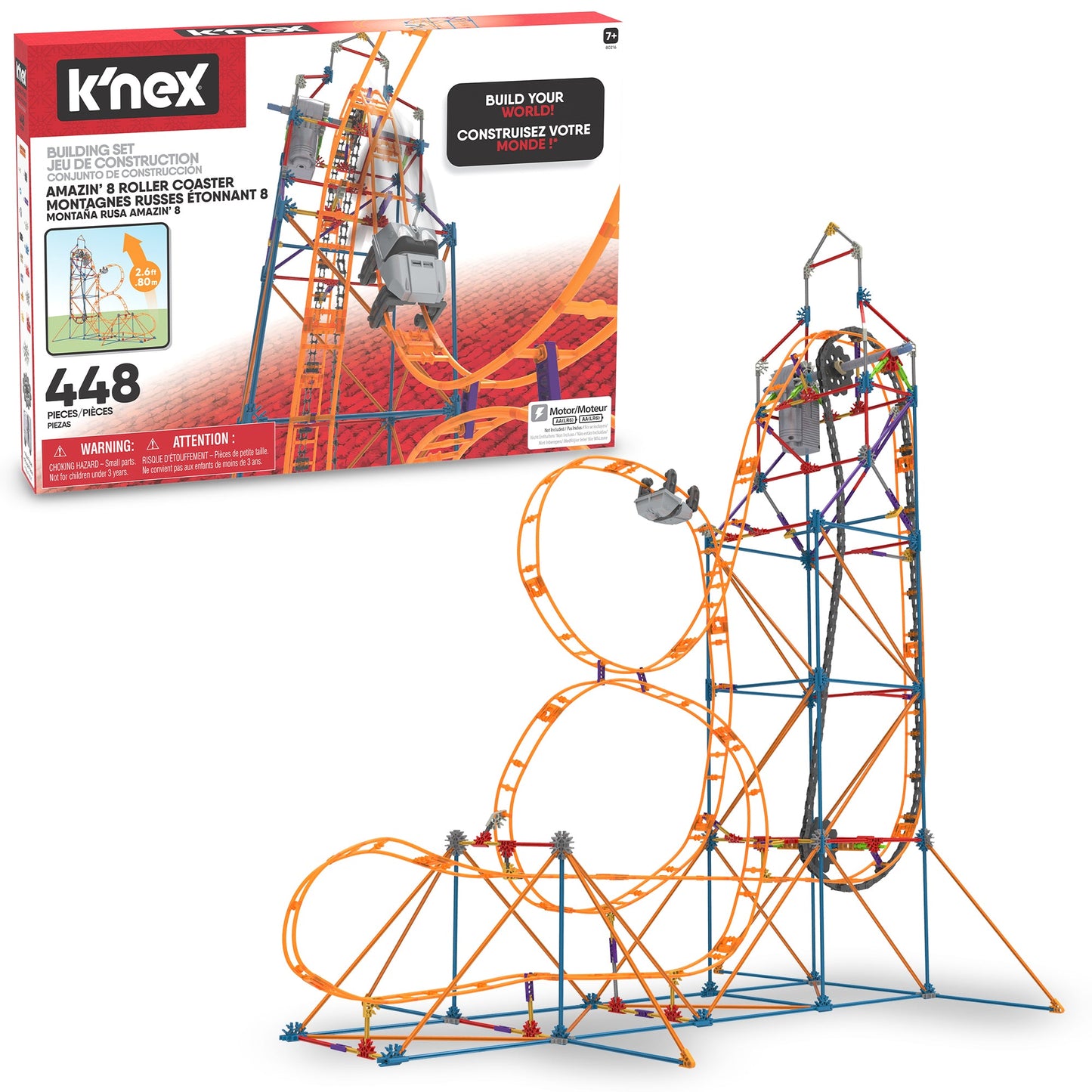 K'NEX "Amazin' 8" Motorised Roller Coaster Building Set
