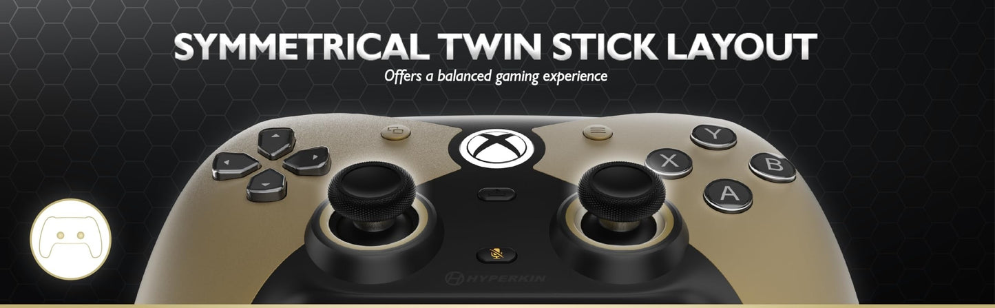 Hyperkin Competitor Wired Xbox Controller with Hall Effect Sticks (Gold)