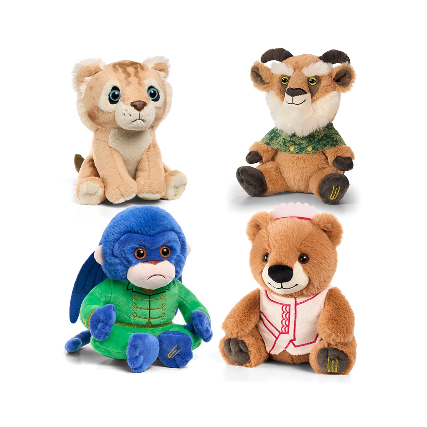 Wicked 4x Plush Character Bundle – Cowardly Lion Cub, Chistery, Nanny Dulcibear & Dr. Dillamond