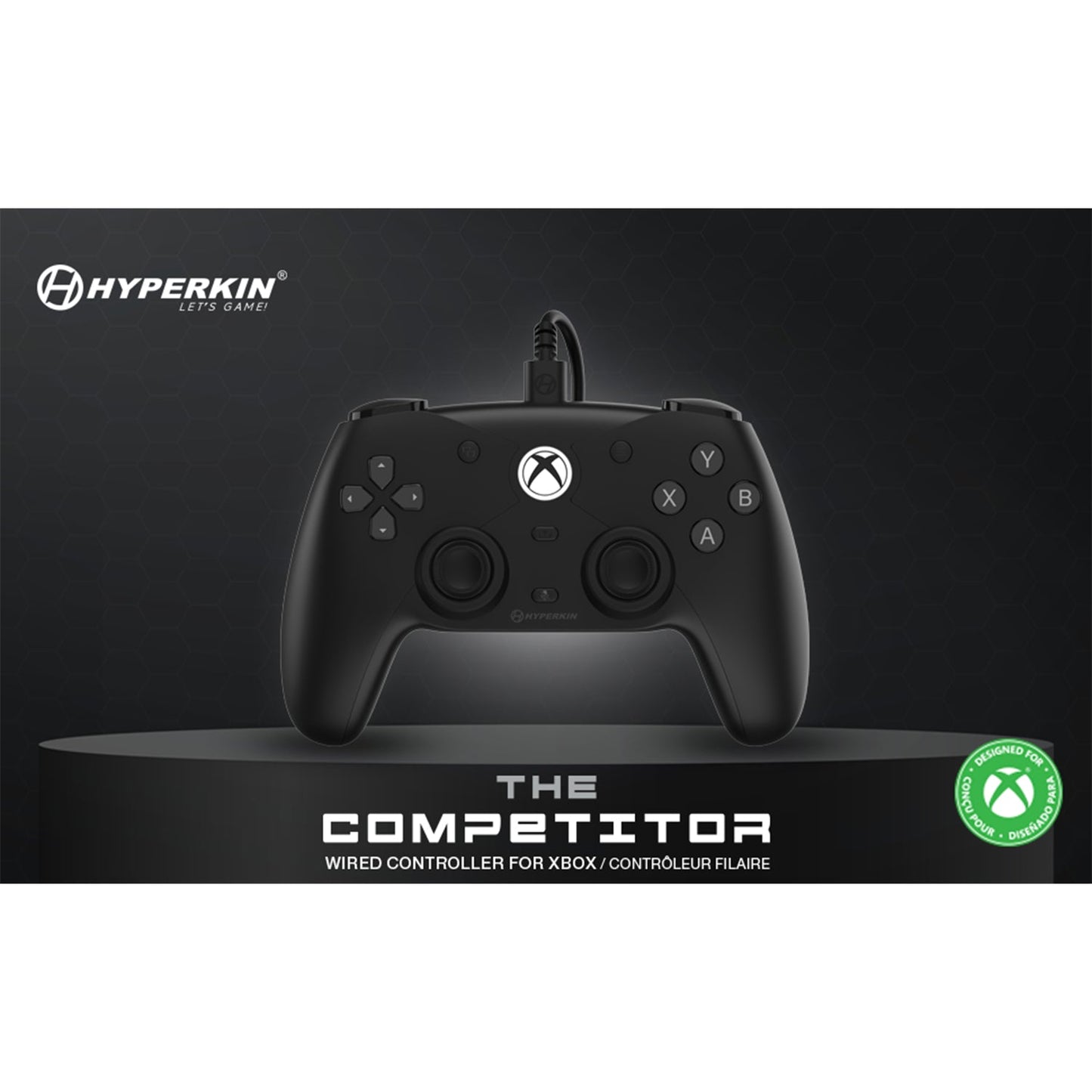Hyperkin Competitor Wired Xbox Controller with Hall Effect Sticks (Black)