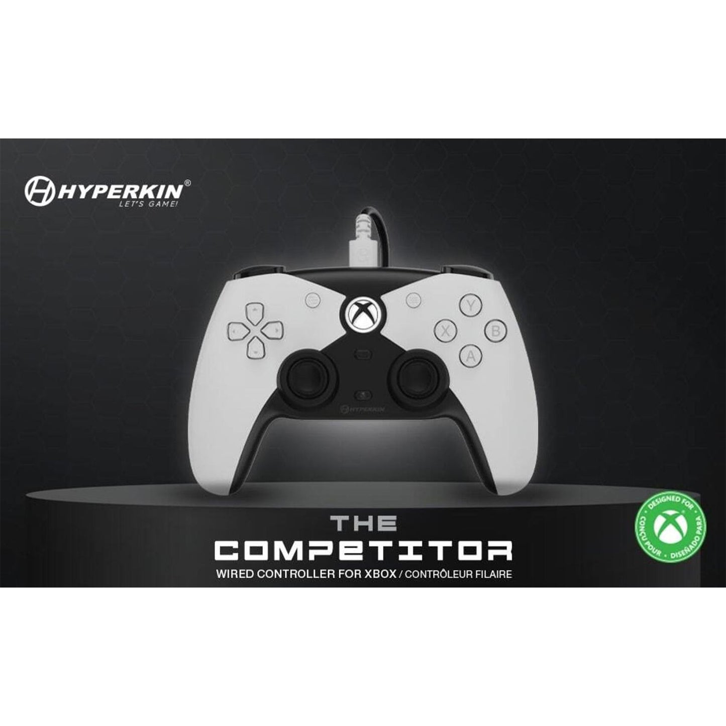 Hyperkin Competitor Wired Xbox Controller with Hall Effect Sticks (White)