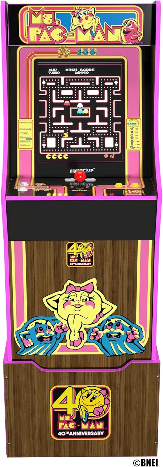 Arcade1up Ms. Pac-Man 40th Anniversary 10-in-1 Arcade Machine