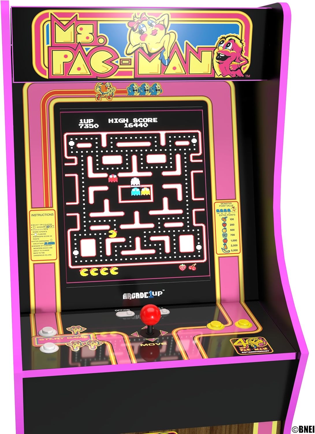 Arcade1up Ms. Pac-Man 40th Anniversary 10-in-1 Arcade Machine