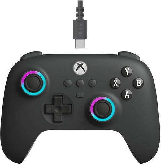 8BitDo Ultimate C Wired Controller for Xbox Series X|S and PC with RGB and Hall Effect Joysticks (Dark Grey)