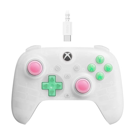 8BitDo Ultimate Mini Wired Controller for Xbox Series X|S with Hall Effect Joysticks (Clear White)