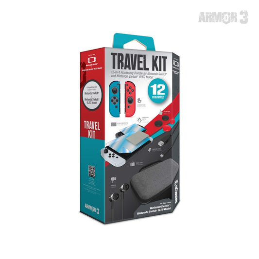 Hyperkin Travel Kit 12 In 1 Nintendo Switch Accessory Bundle